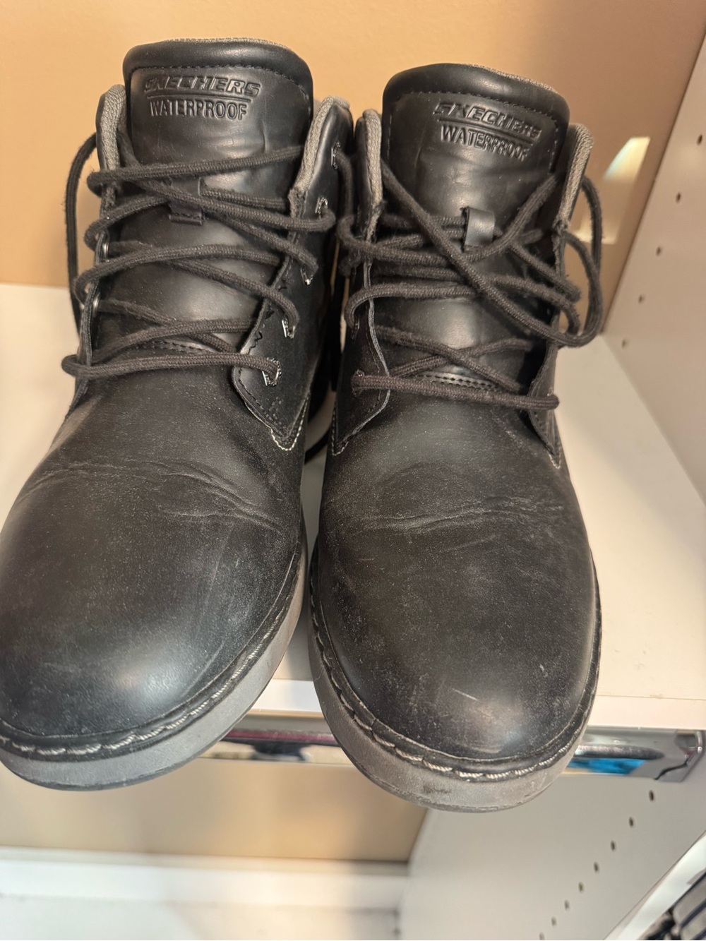 Skechers Men’s Black Lace-Up Chukka Boots - Waterproof